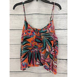 Jack by BB Dakota Orange Blossom Ida Ruffle Cami Tank Size L